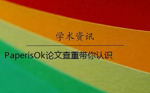 PaperisOk論文查重帶你認識知網論文查重軟件