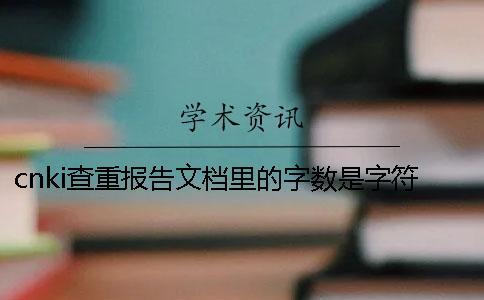 cnki查重報告文檔里的字數是字符數還是字數