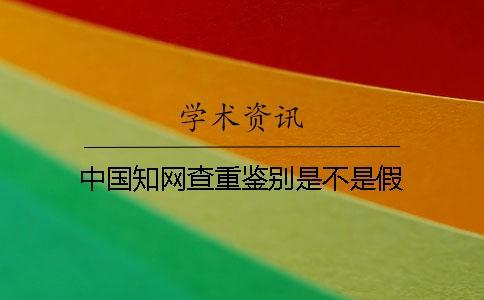 中國知網查重鑒別是不是假